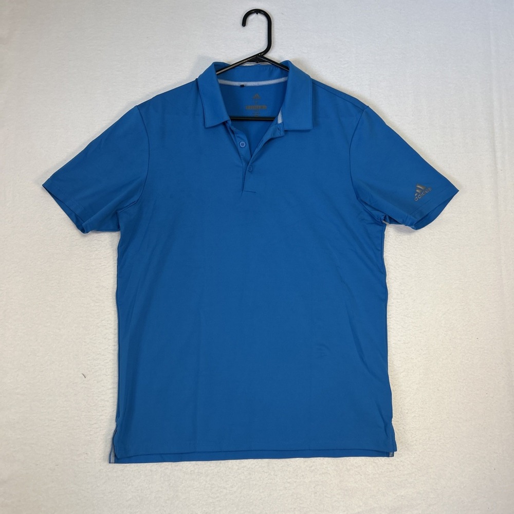 Adidas Golf Polo Shirt Mens Medium Blue Short Sleeve Ultimate Performance CY9433